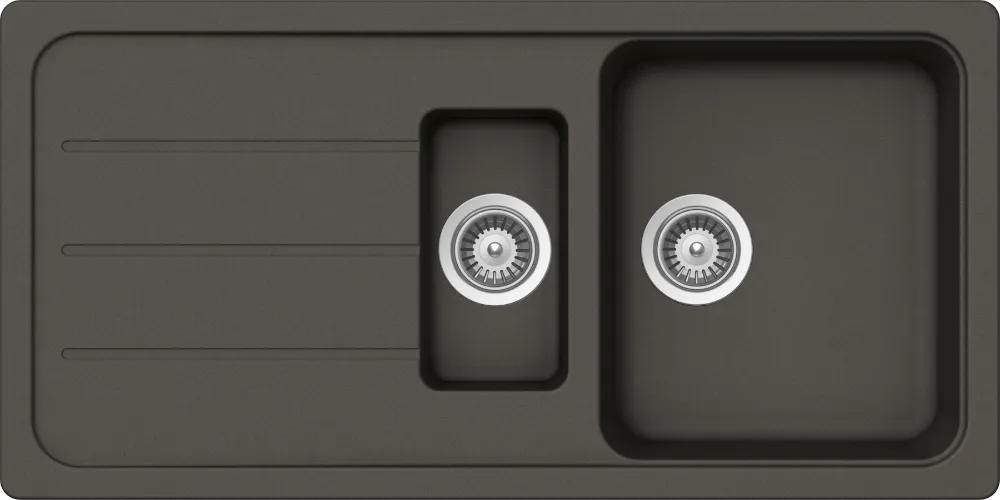Dřez FORMHAUS D-150L ASPHALT Spodní uložení