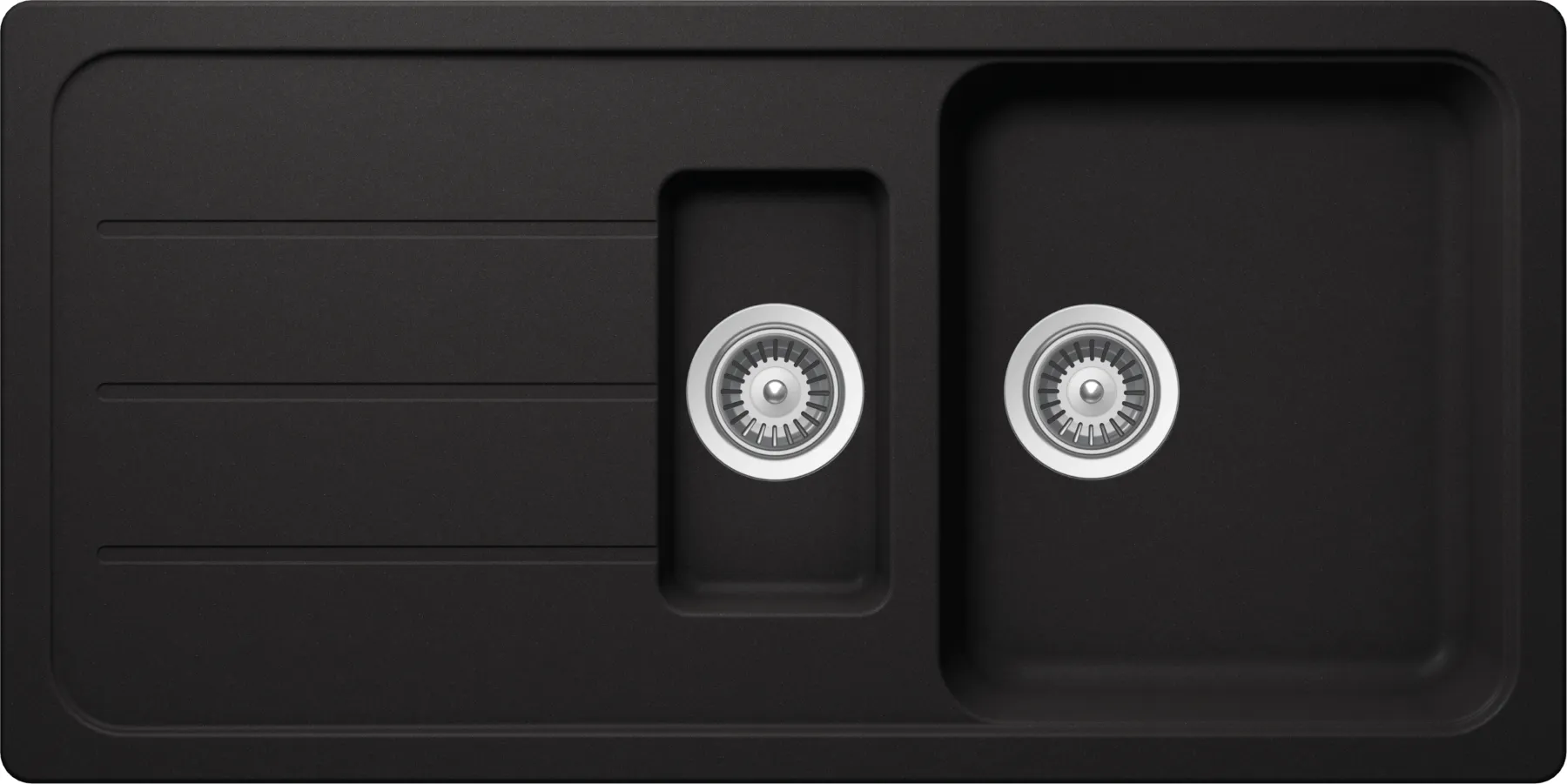 Obrázek Dřez FORMHAUS D-150L NERO Spodní uložení