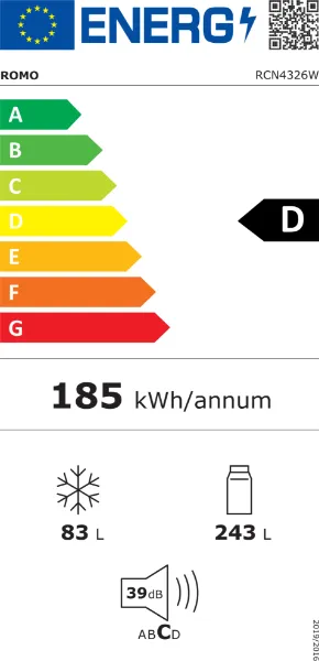 Obrázek CHLADNIČKA KOMBINOVANÁ RCN4326W