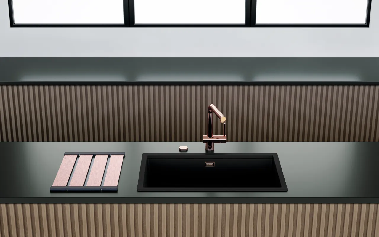 Obrázek Dřez KIRUNA N-100XL NIGHT Horní uložení