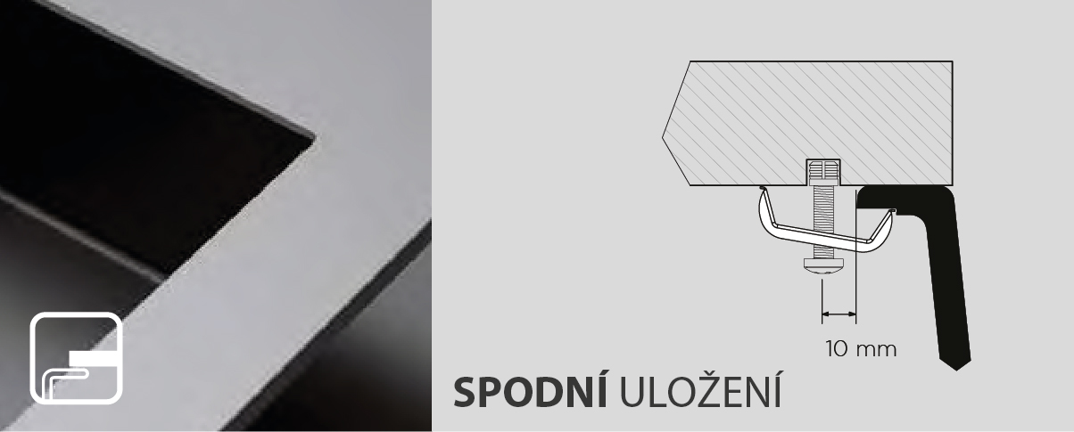 Obrázek Dřez PREPSTATION D-150 TWILIGHT Spodní uložení