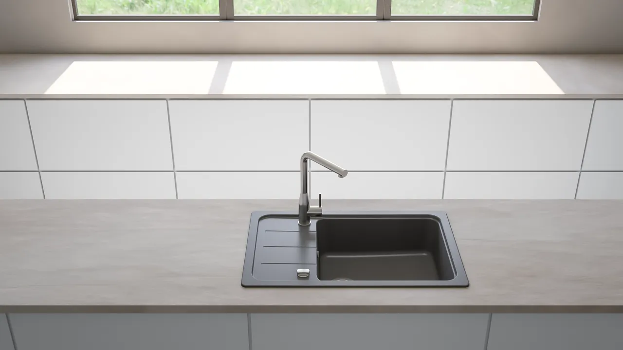 Obrázek Dřez FORMHAUS D-100LS NERO Horní uložení