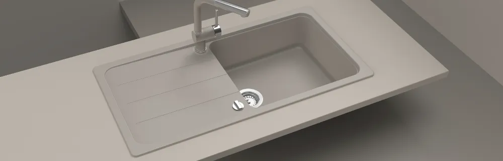 Obrázek Dřez FORMHAUS D-100L NERO Spodní uložení