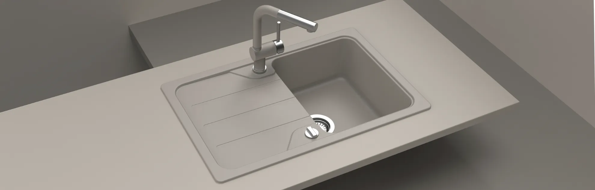 Obrázek Dřez FORMHAUS D-100S ONYX Horní uložení