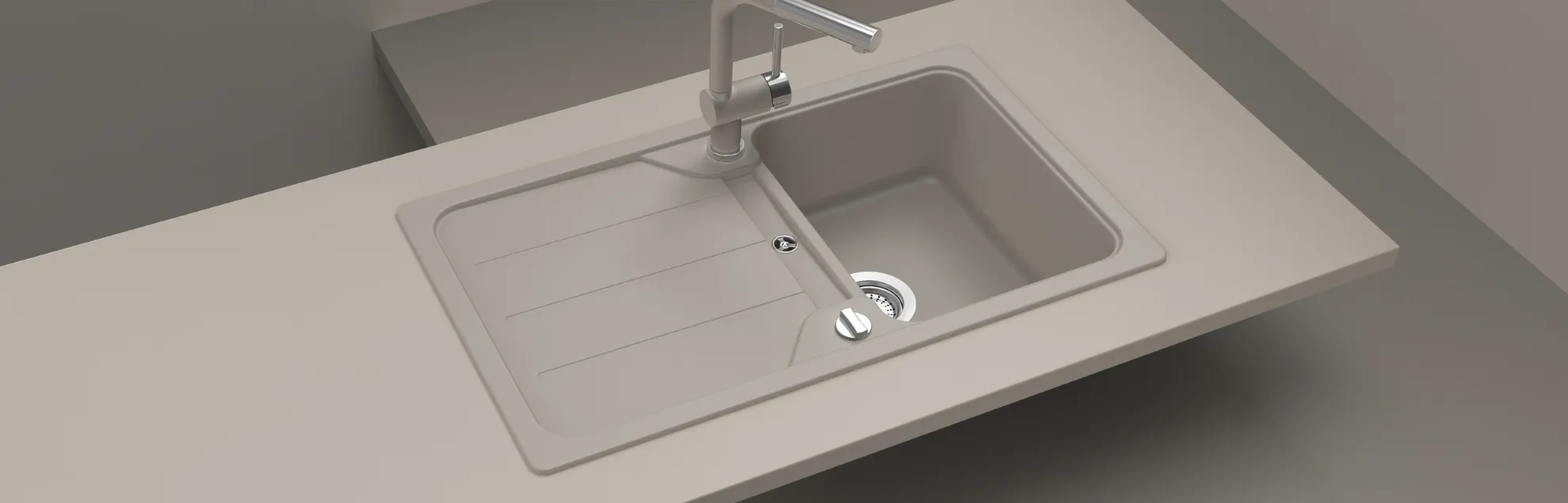 Obrázek Dřez FORMHAUS D-100 NERO Spodní uložení