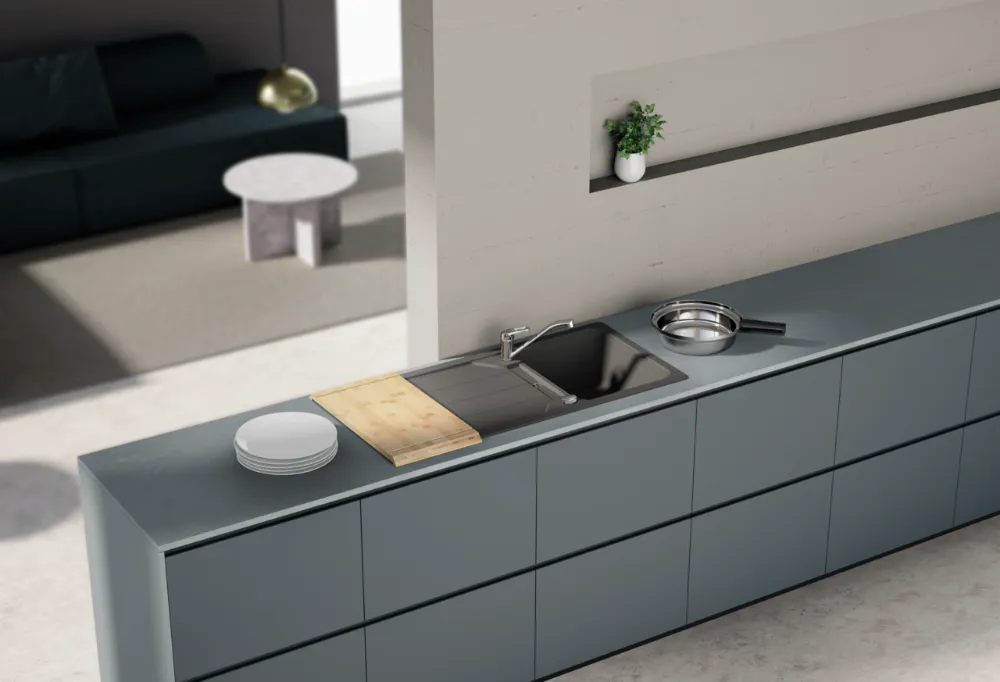 Obrázek Dřez FORMHAUS D-100 ONYX Spodní uložení