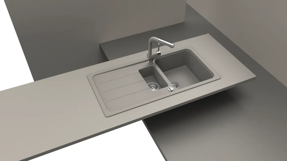 Obrázek Dřez FORMHAUS D-150L CROMA Spodní uložení