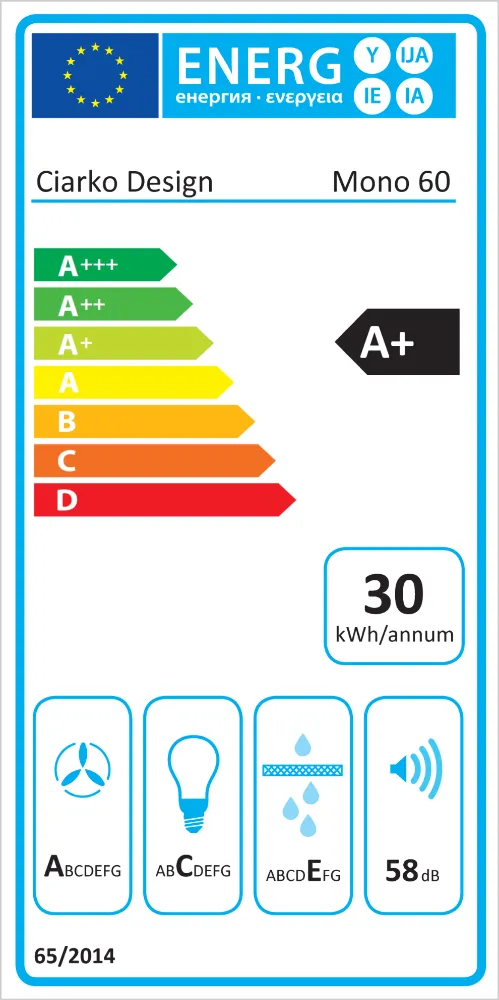 Obrázek Odsavač komínový MONO 60 Ecru CDP6003E
