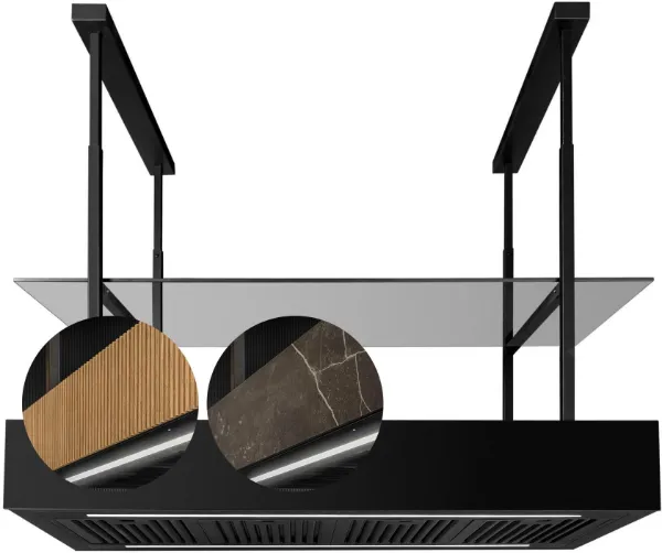 Odsavač ostrůvkový MINIMAL 1.120P Black CDW1201C+P