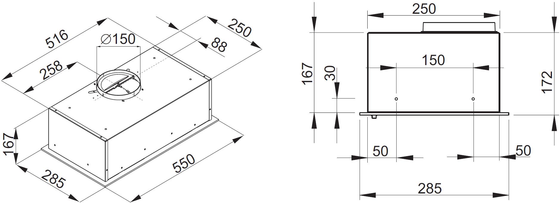 Obrázek ODSAVAČ DO SKŘÍŇKY KOV6150BLG