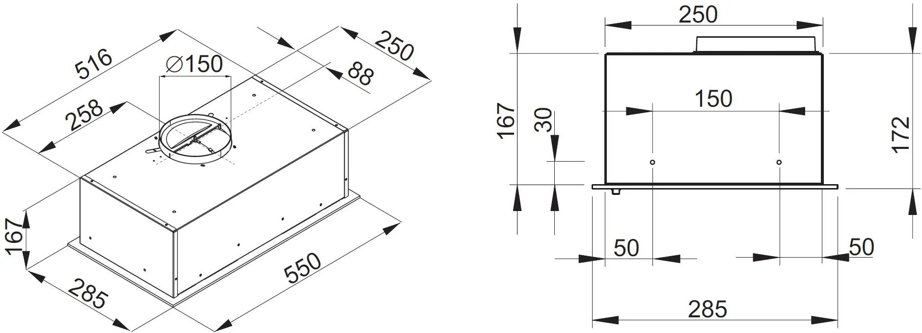 Obrázek ODSAVAČ DO SKŘÍŇKY KOV6150BLG