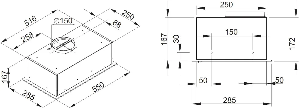 Obrázek ODSAVAČ DO SKŘÍŇKY KOV6150WHG