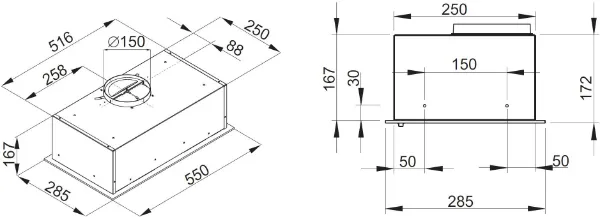 Obrázek ODSAVAČ DO SKŘÍŇKY KOV6150WHG