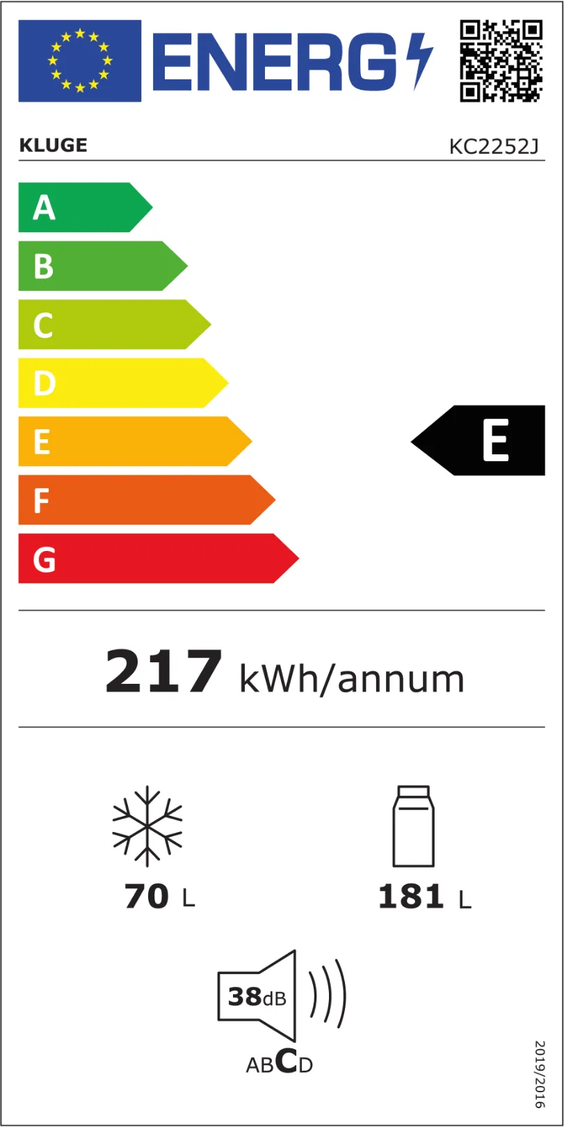 Obrázek CHLADNIČKA VESTAVNÁ  KC2252J