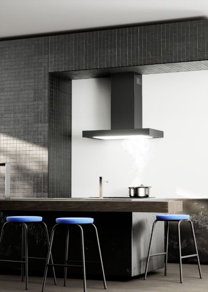 Obrázek Odsavač komínový T-Light Black 90 (CDT9002C)