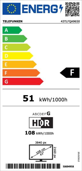 Obrázek TELEVIZE 43TLFQA9650 SMART