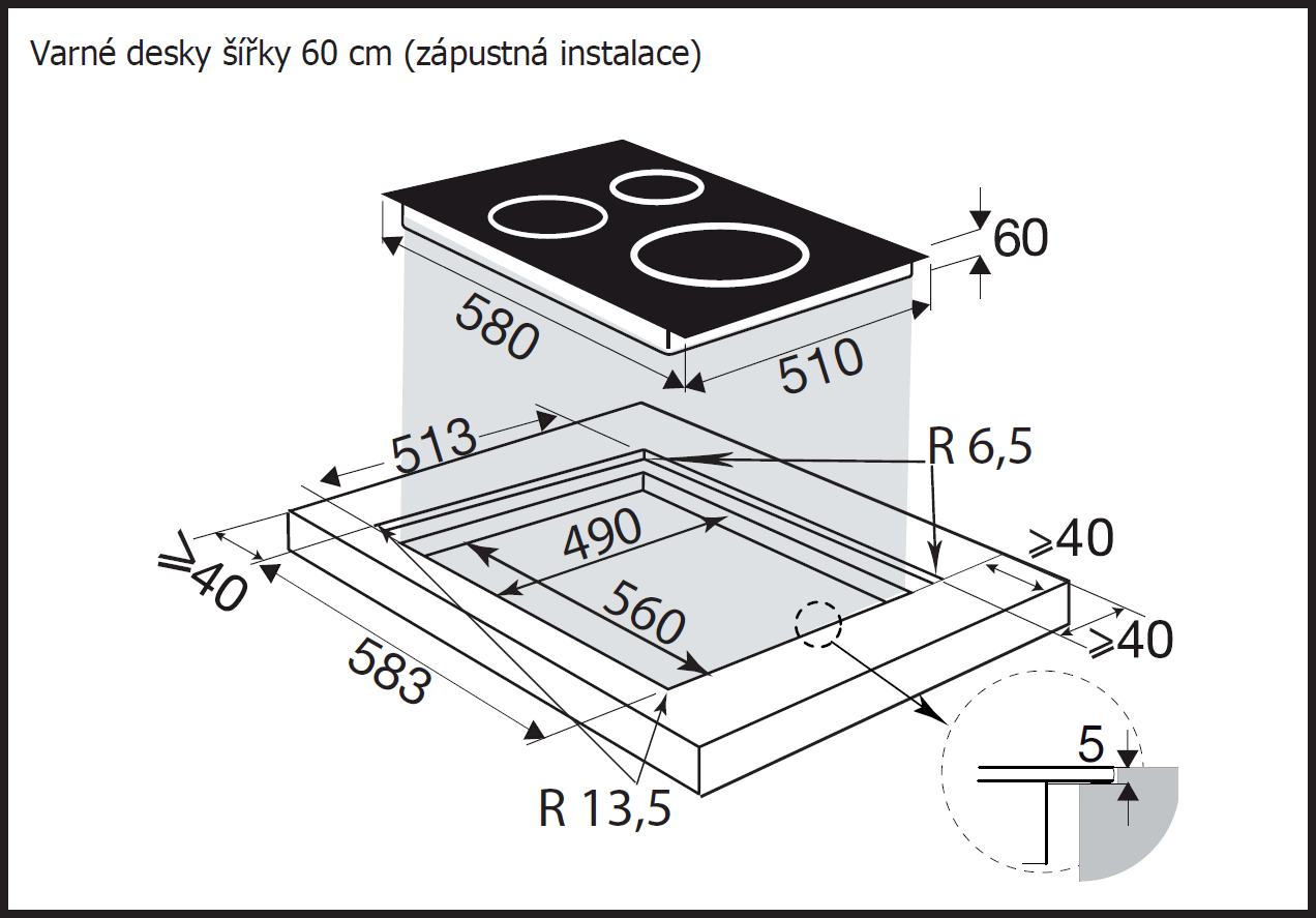 Obrázek DESKA INDUKČNÍ BPI3641PB