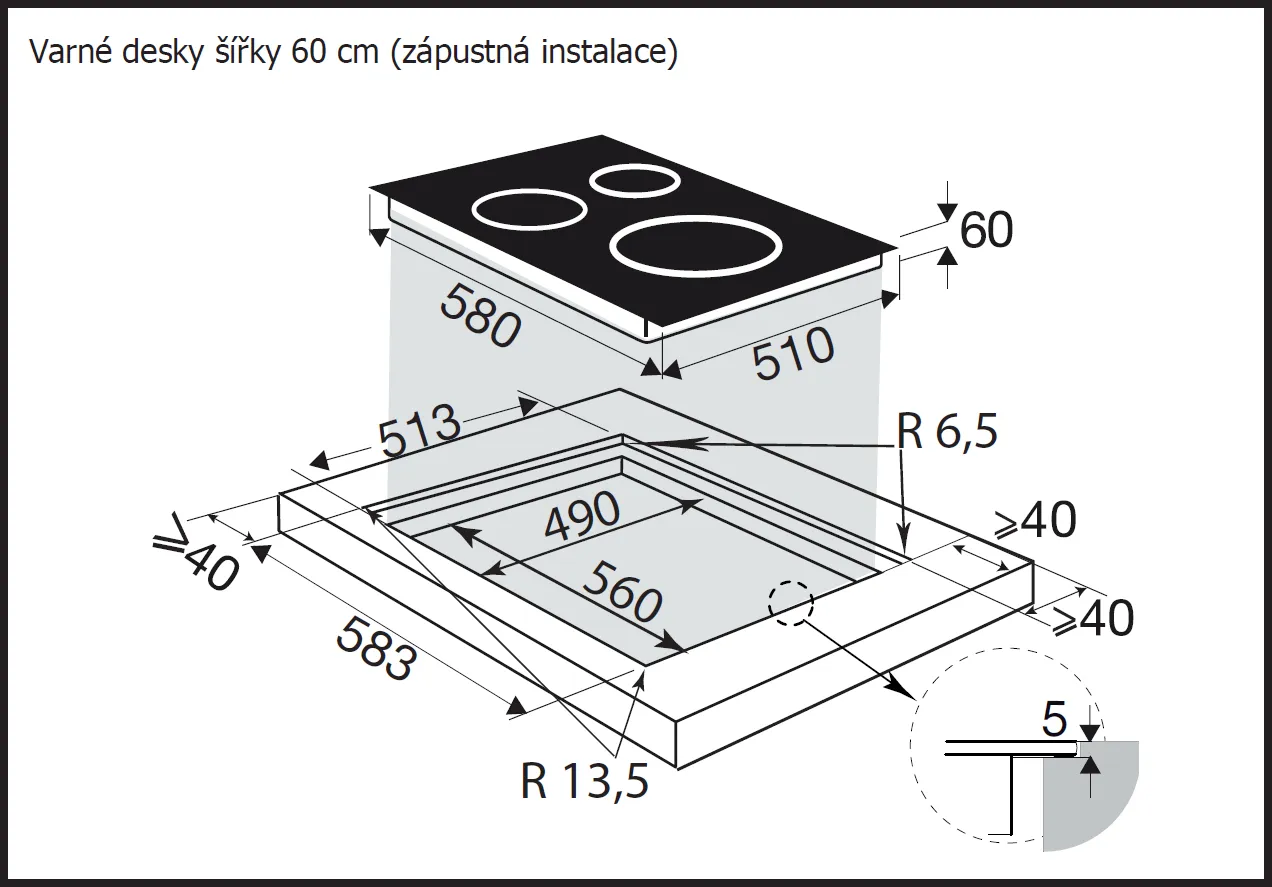 Obrázek DESKA INDUKČNÍ BPI3641PB