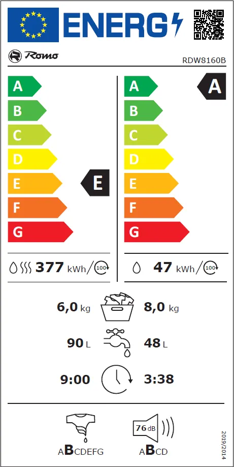 Obrázek PRAČKA SE SUŠIČKOU RDW8160B