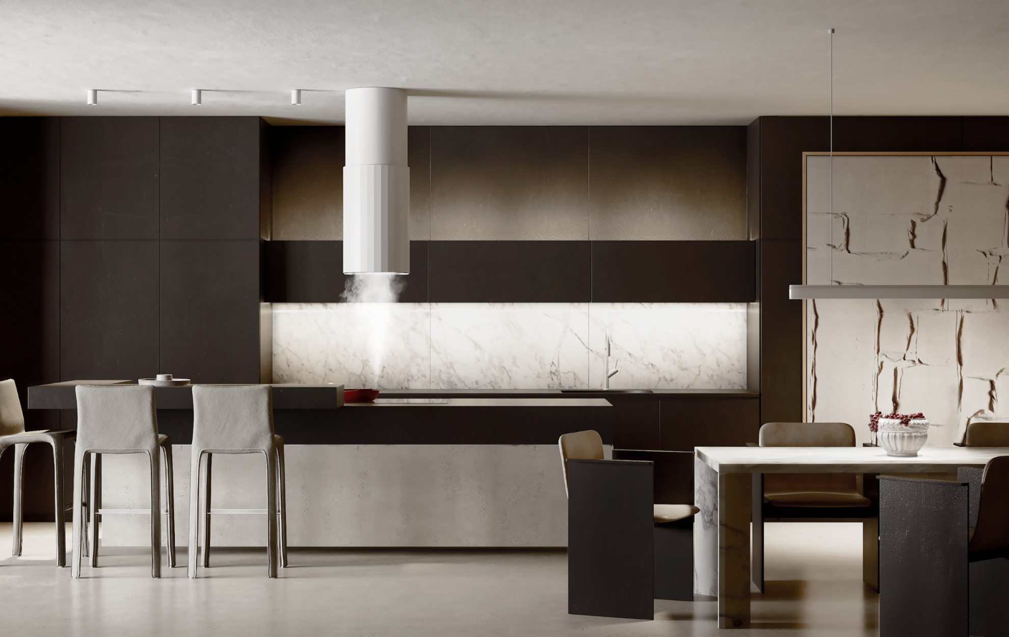 Obrázek Odsavač ostrůvkový Roto W White (CDW3803B)