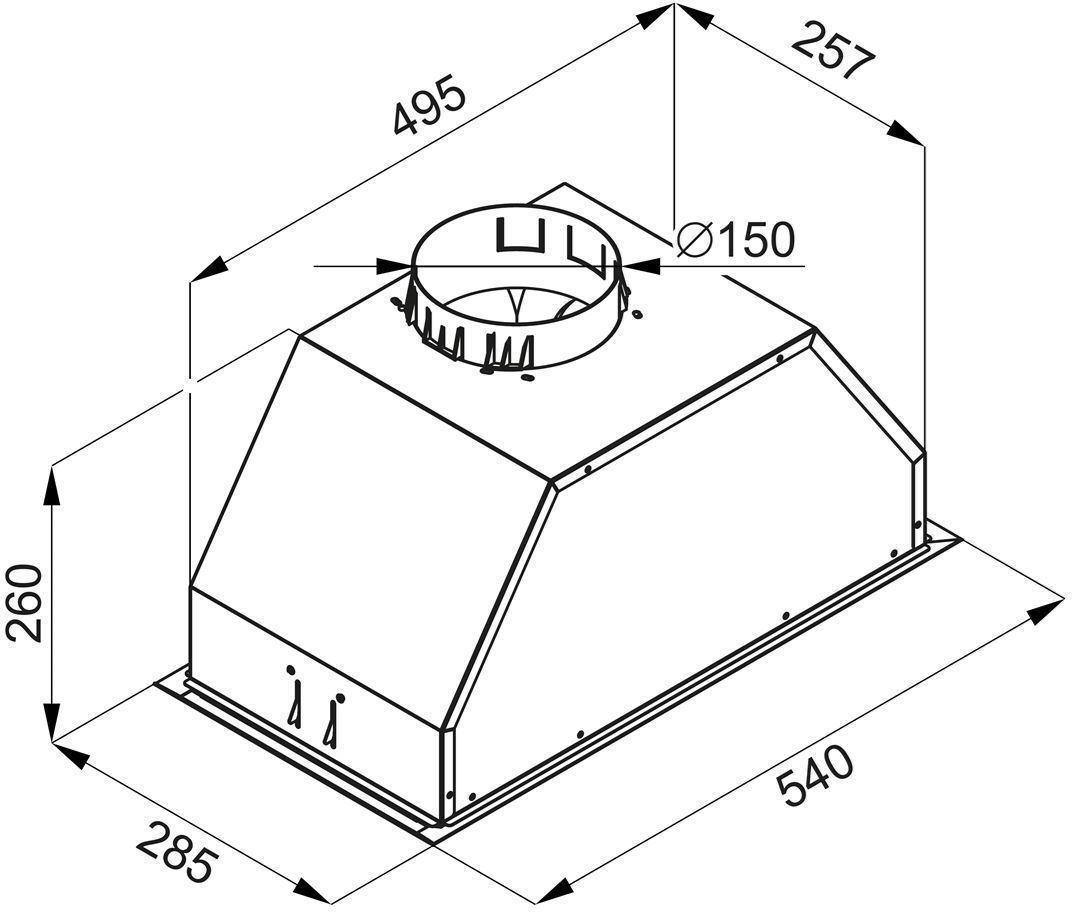 Obrázek ODSAVAČ DO SKŘÍŇKY KOV5003BLGH
