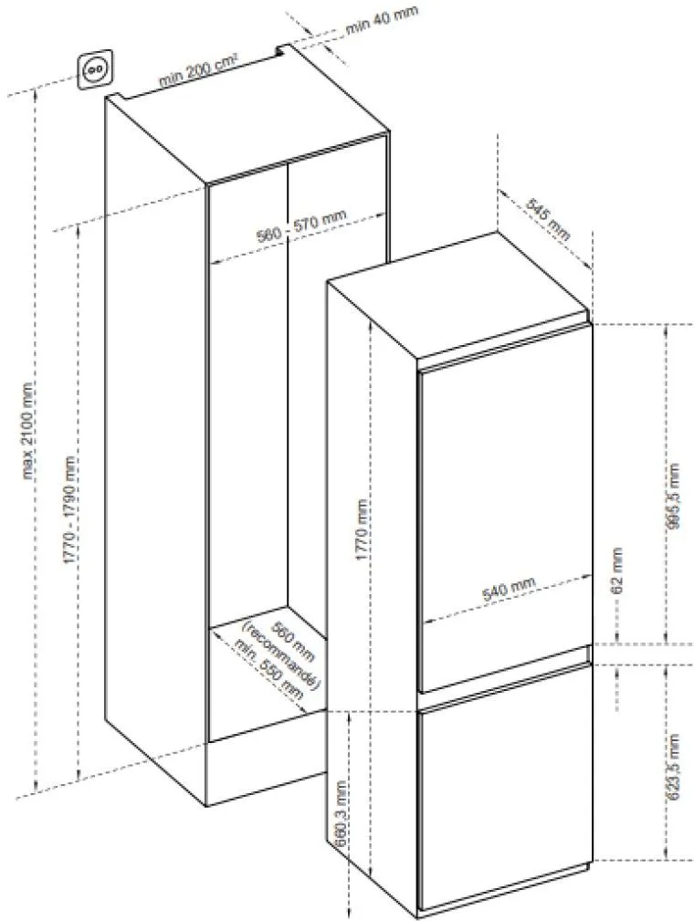Obrázek CHLADNIČKA BIC7756EN