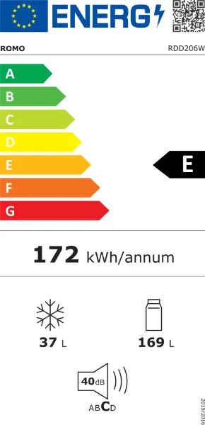 Obrázek CHLADNIČKA KOMBINOVANÁ RDD206W