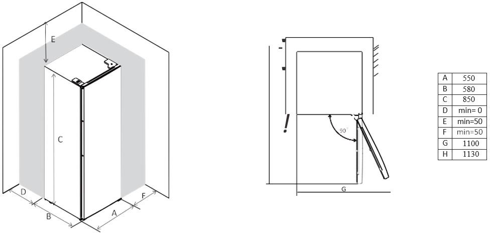 Obrázek Chladnička Table Top RT2128W