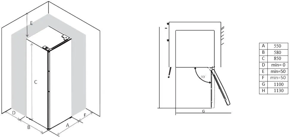 Obrázek Chladnička Table Top RT2128W