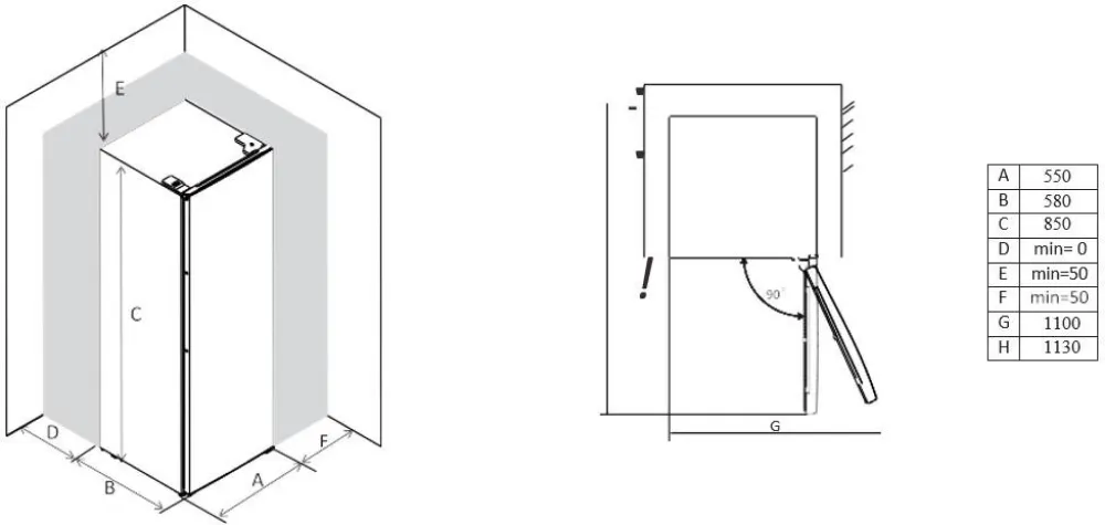 Obrázek Chladnička Table Top RT2128W