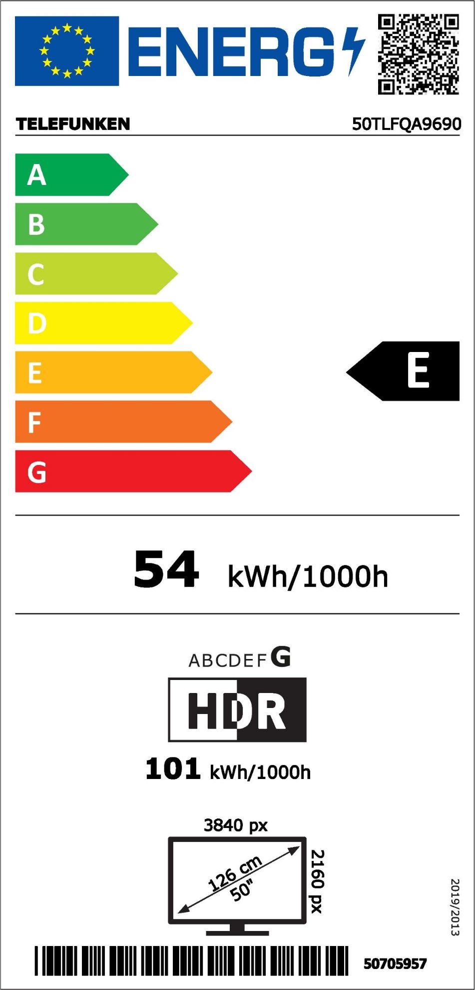Obrázek TELEVIZE 50TLFQA9690 SMART