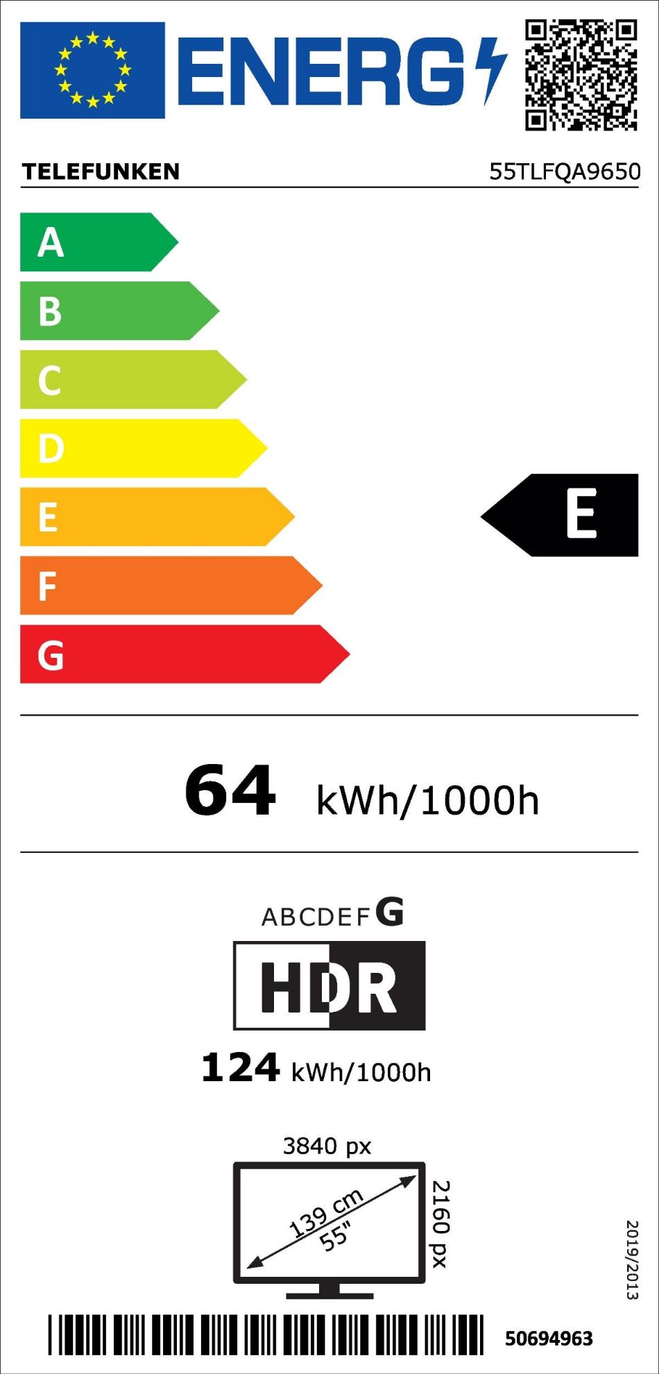 Obrázek TELEVIZE  55TLFQA9650 SMART