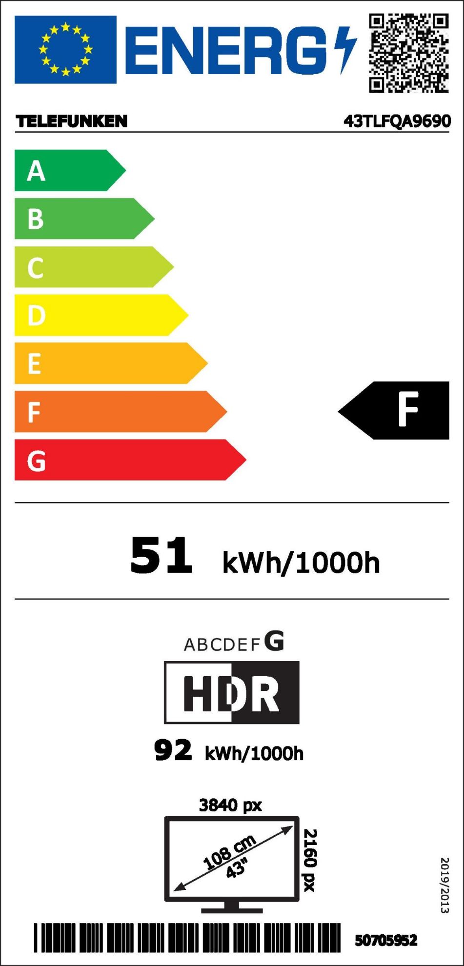 Obrázek TELEVIZE 43TLFQA9690 SMART