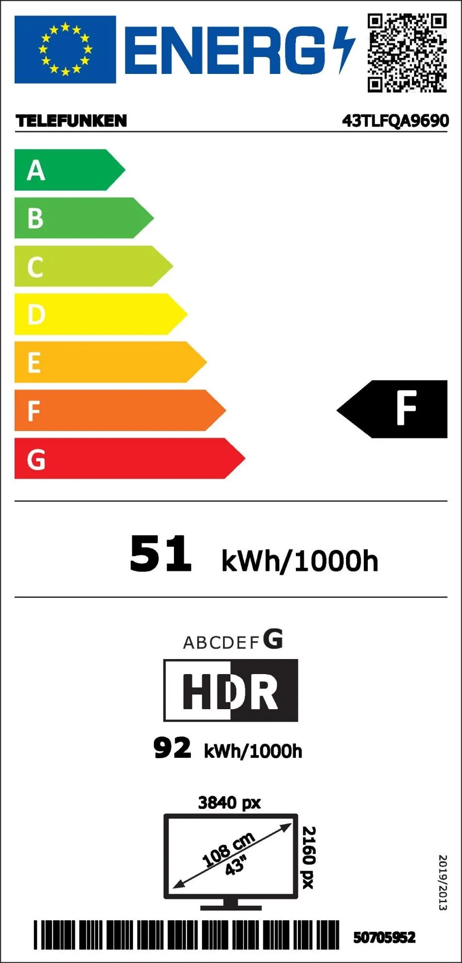 Obrázek TELEVIZE 43TLFQA9690 SMART