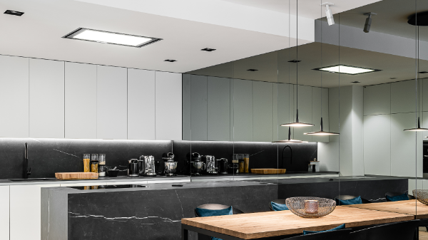 Obrázek Odsavač vestavný stropní SU Light Inox White (CDS9001IB)