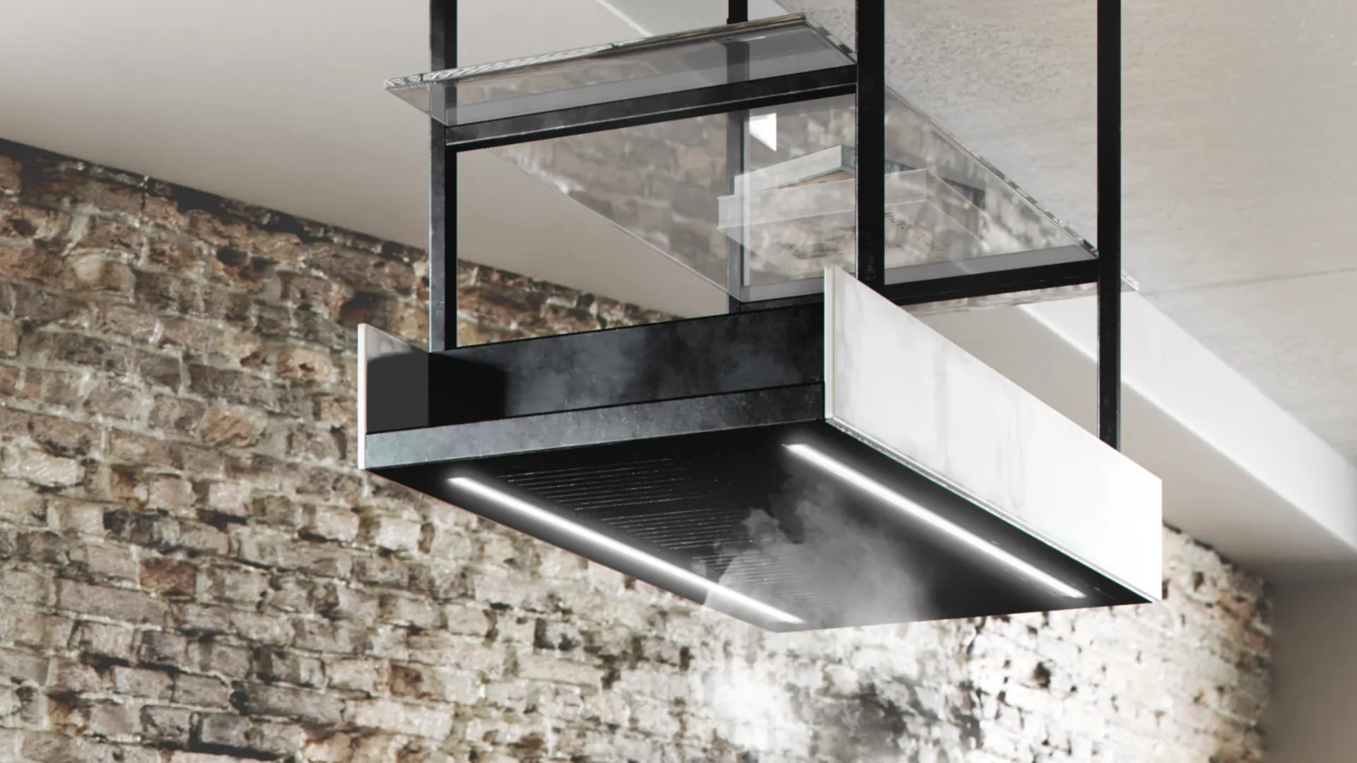 Obrázek Odsavač ostrůvkový MINIMAL 1.120 Black CDW1201C