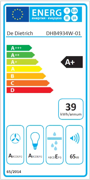 Obrázek ODSAVAČ KOMÍNOVÝ DHB4934W