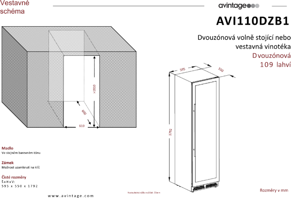 Obrázek VINOTÉKA AVI110DZB1