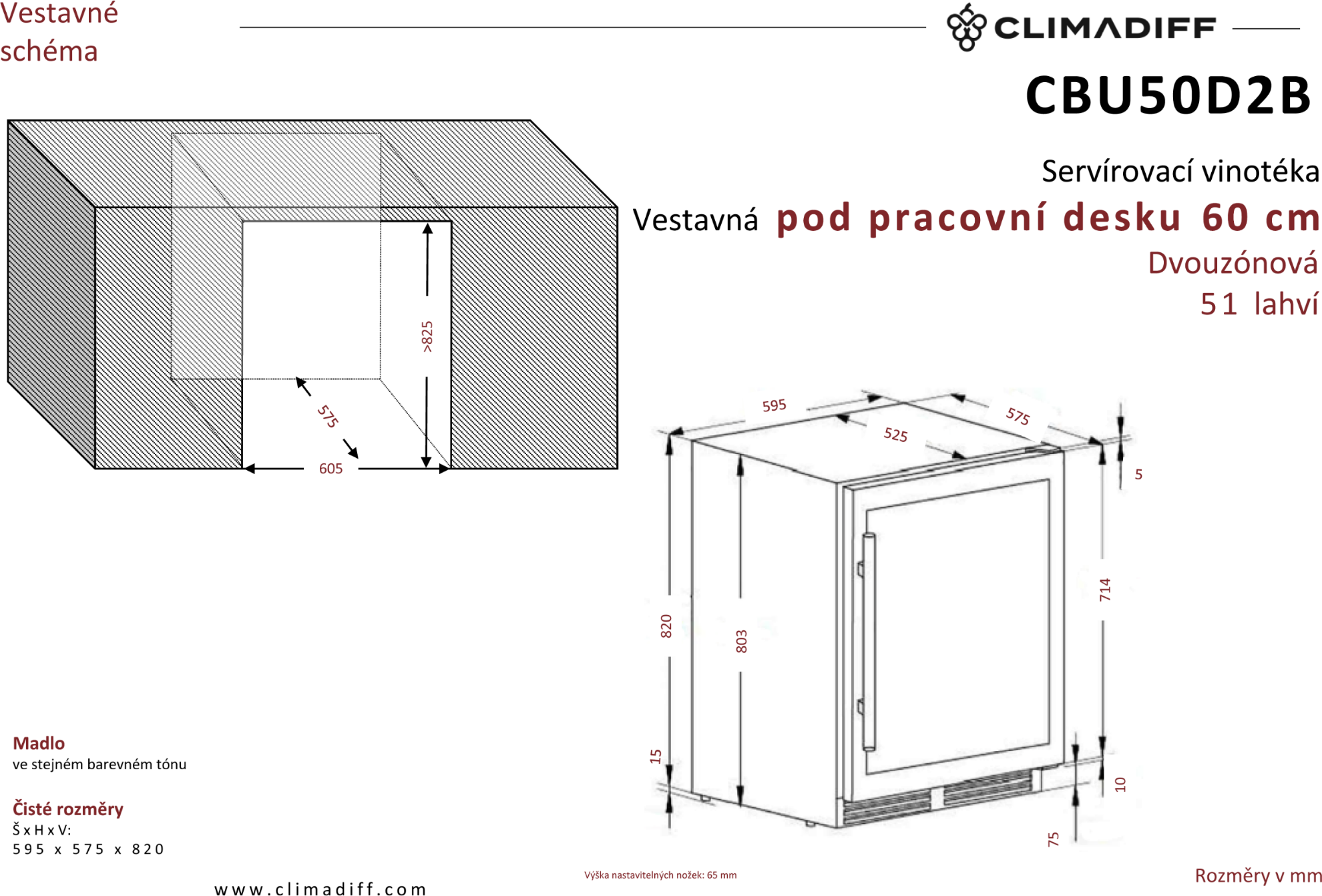 Obrázek VINOTÉKA CBU50D2B