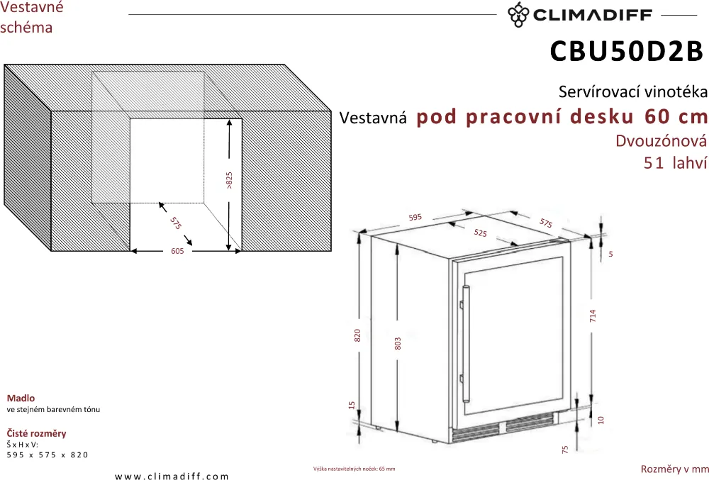 Obrázek VINOTÉKA CBU50D2B