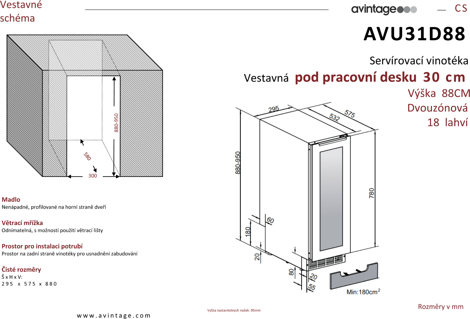 Obrázek VINOTÉKA AVU31D88