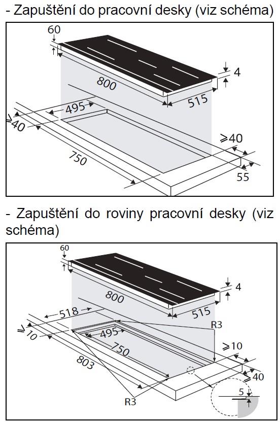 Obrázek DESKA INDUKČNÍ DPH4840BT (set s odsavačem a sondou)