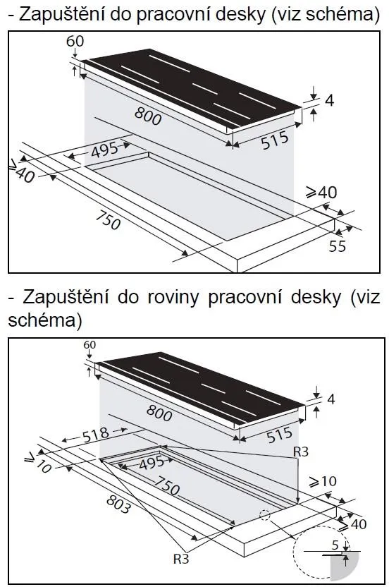 Obrázek DESKA INDUKČNÍ DPH4840BT (set s odsavačem a sondou)