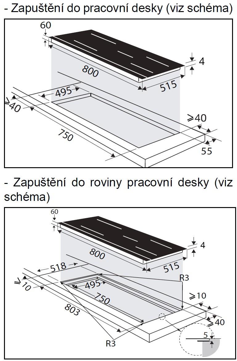 Obrázek DESKA INDUKČNÍ DPH4840B (set s odsavačem)