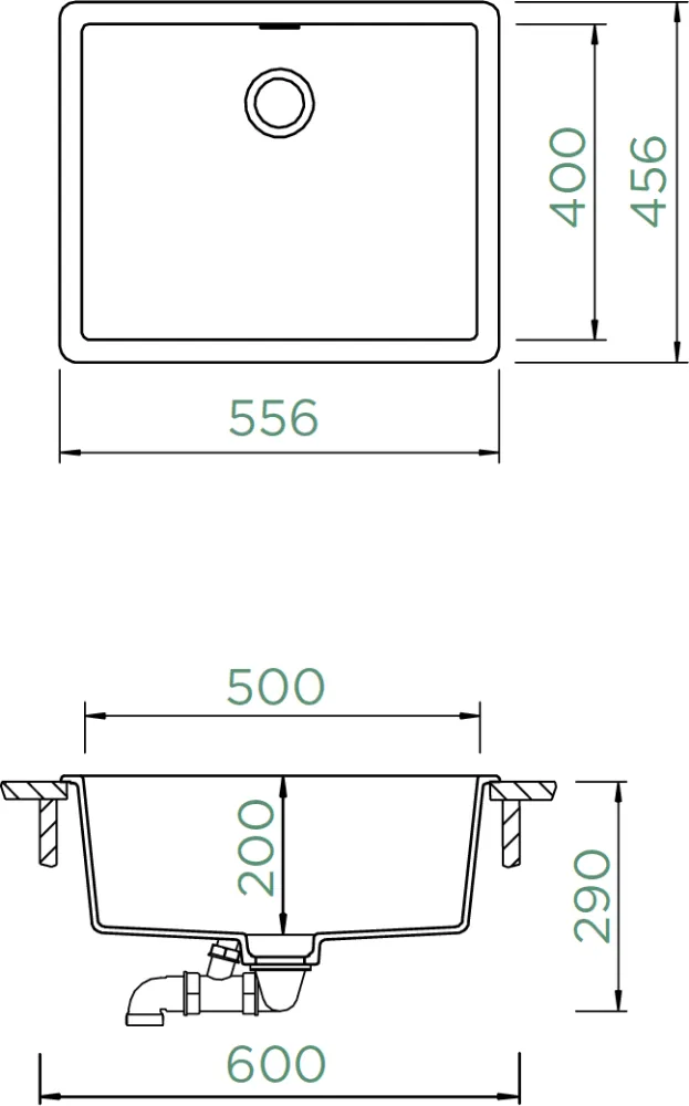 Obrázek Dřez GREENWICH N-100L Berry (horní uložení)