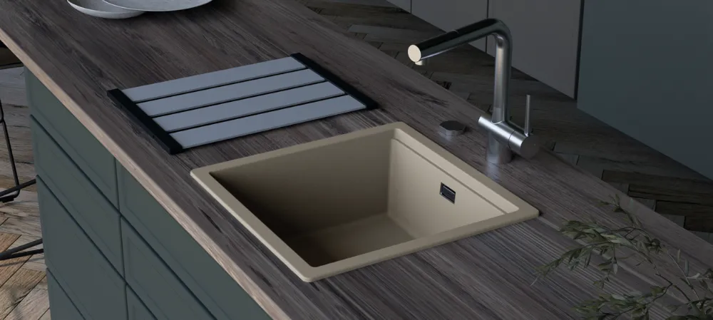 Obrázek Dřez KIRUNA N-100 AllBlack Night Uložení do roviny