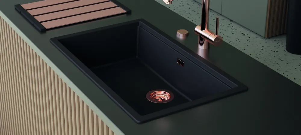 Obrázek Dřez KIRUNA N-100XL AllBlack Night Uložení do roviny