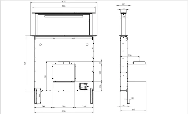 Obrázek ODSAVAČ VÝSUVNÝ Z PRACOVNÍ DESKY DHD7961B 86 cm