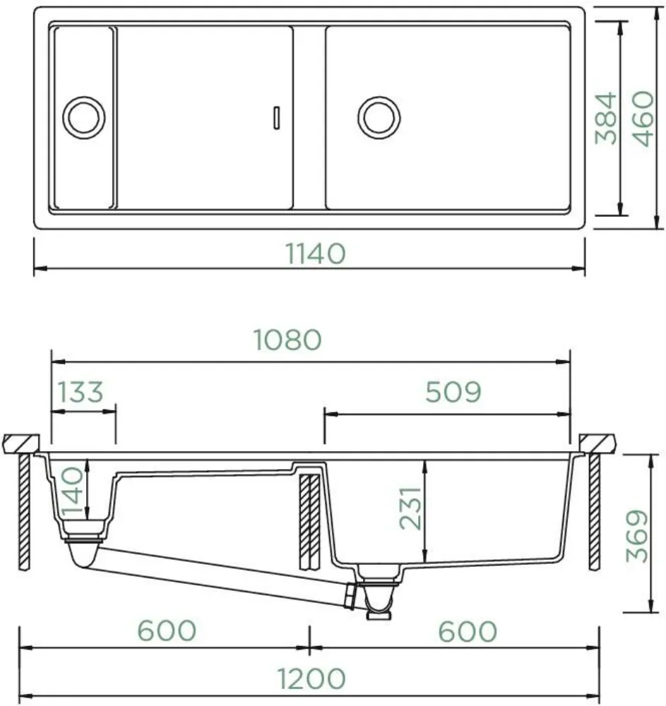 Obrázek Dřez PREPSTATION D-150 Ivy Spodní uložení