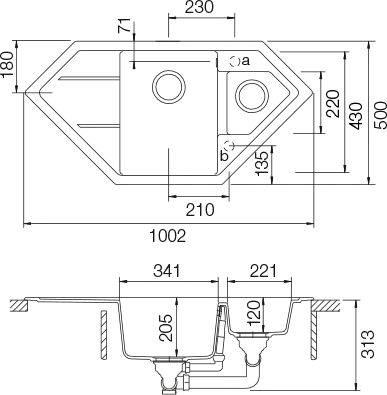 Obrázek Dřez Signus C-150 Puro (horní uložení)